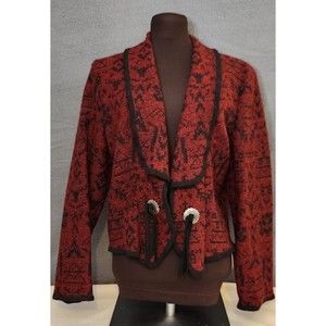 VTG Woolrich Coat Womens Medium Southwest Wool Jacket Aztec Southwestern Blanket